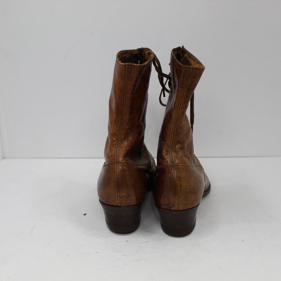 Antique Hamilton Brown Makers Shoe Co Victorian Ladies Brown Leather Boots - Picture 5 of 14